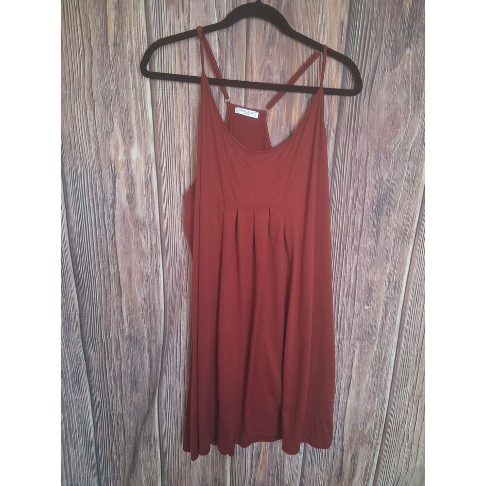 Ekouaer rust strappy cami dress tank size 2xl